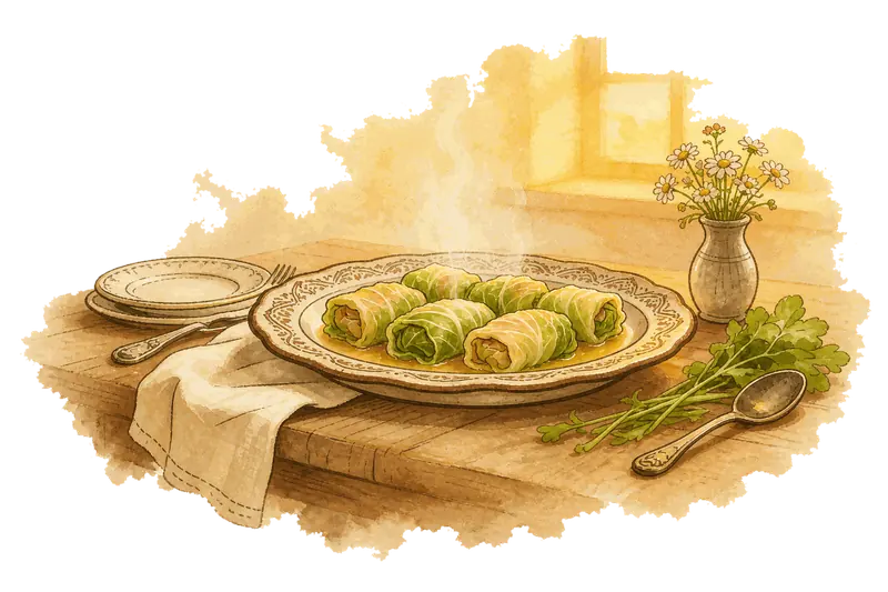 Постные голубцы с грибами и рисом в томатном соусе