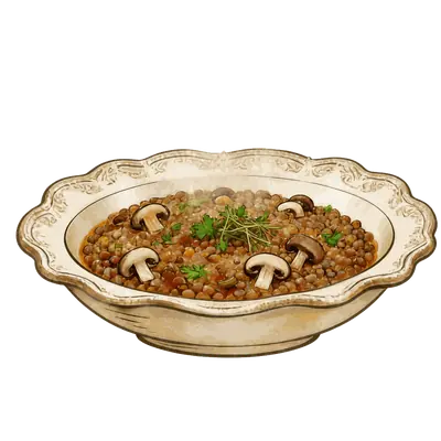 Гречка с грибами и луком