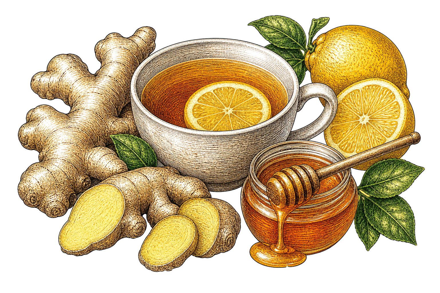 Имбирный чай с лимоном