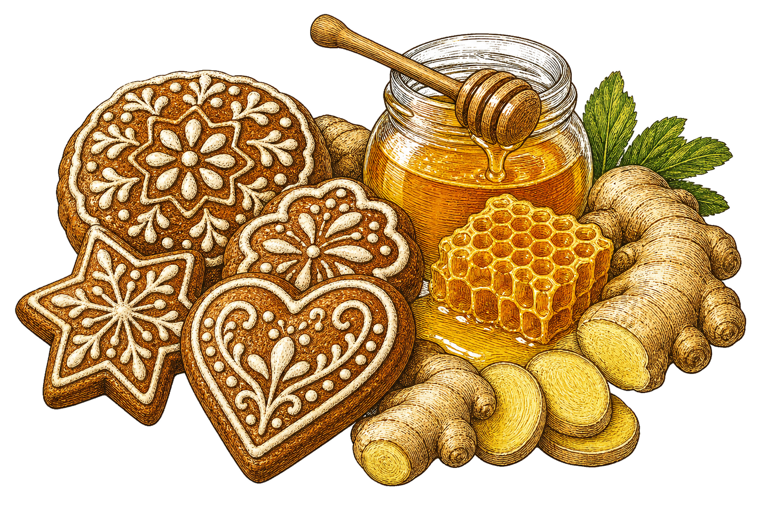 Пряники медовые с имбирем