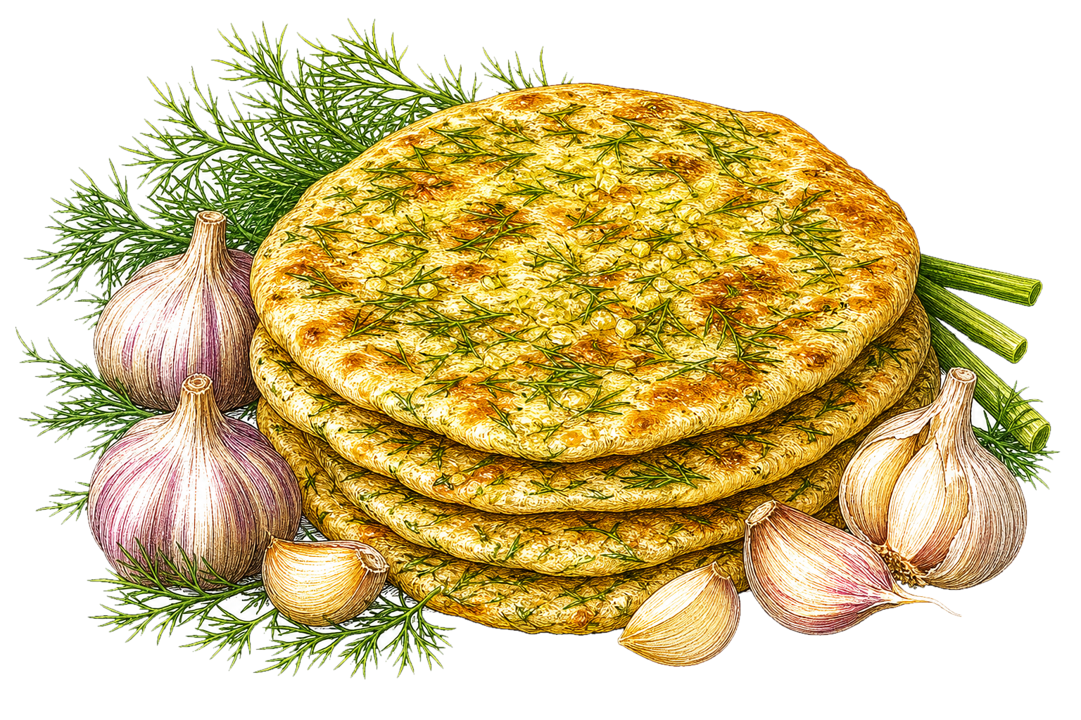 Монастырские лепешки с травами