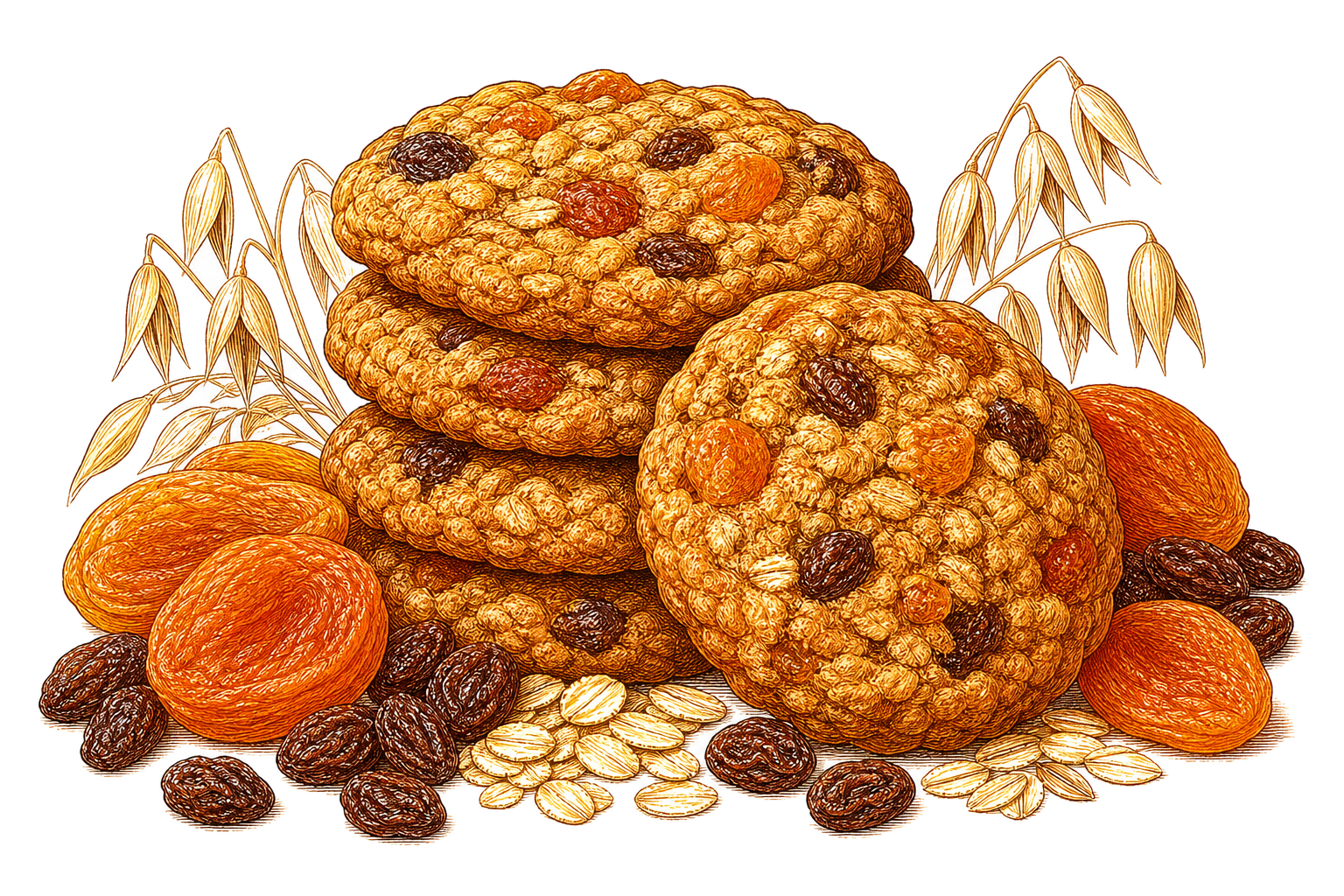 Овсяное печенье с сухофруктами