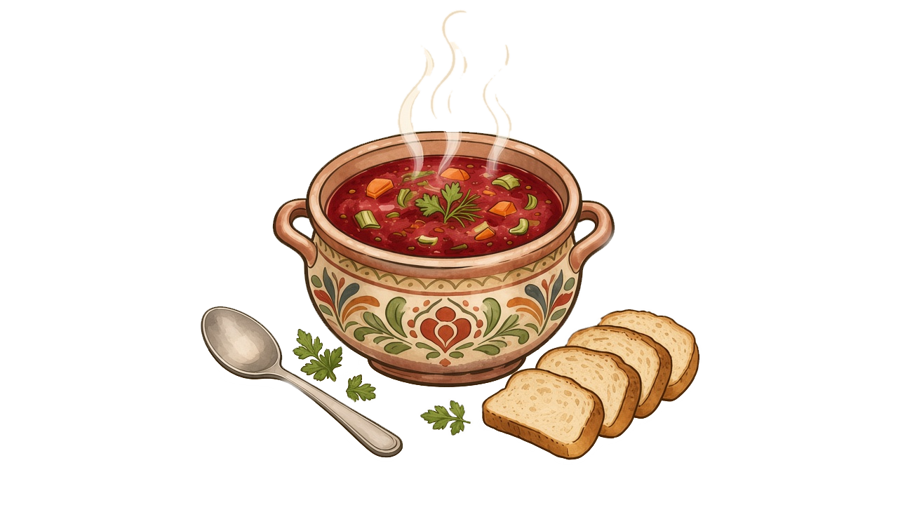 Постный борщ