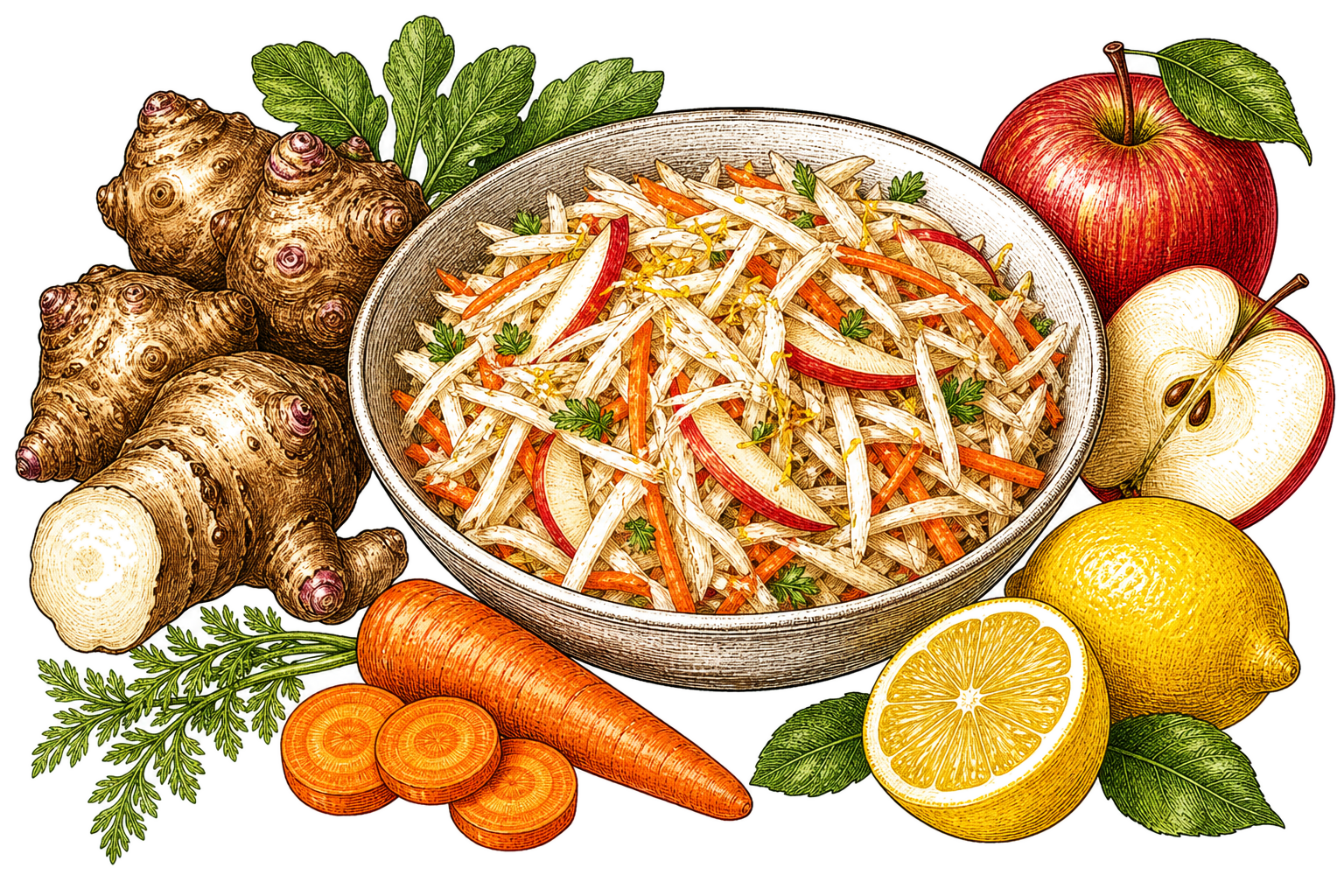 Салат из топинамбура