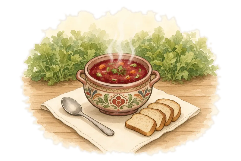 Постный борщ
