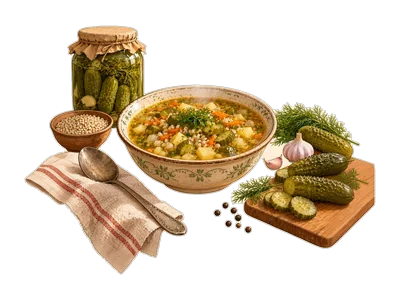 Рассольник с огурцами