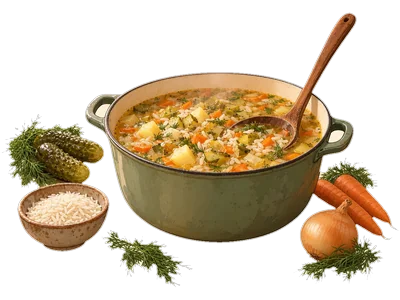 Рассольник с рисом