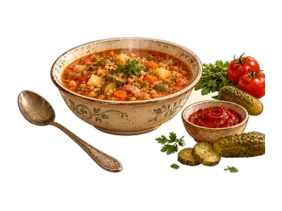 Рассольник с томатной пастой